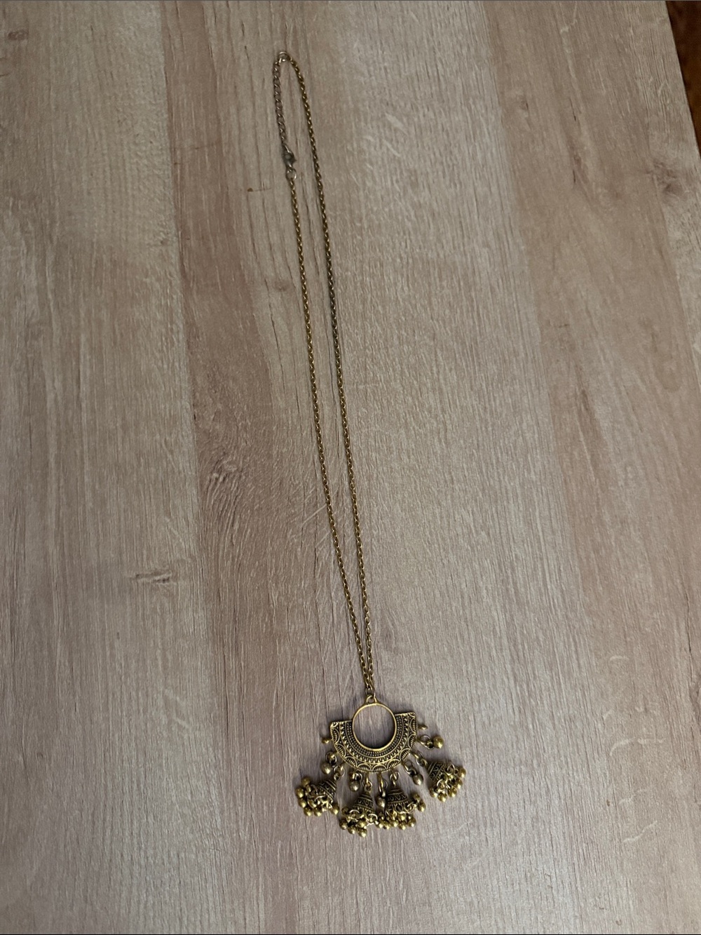Gold-Tone Bohemian Pendant Necklace